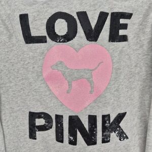 Victorias Secret Pink Bling Hoodie Heather Gray
